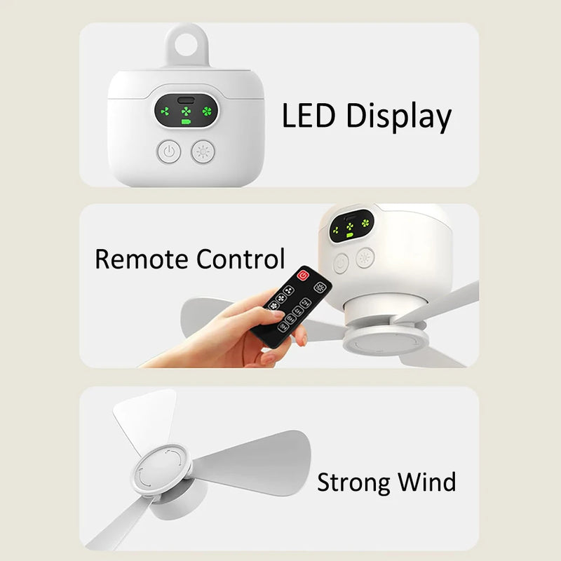 Portable Ceiling Fan White