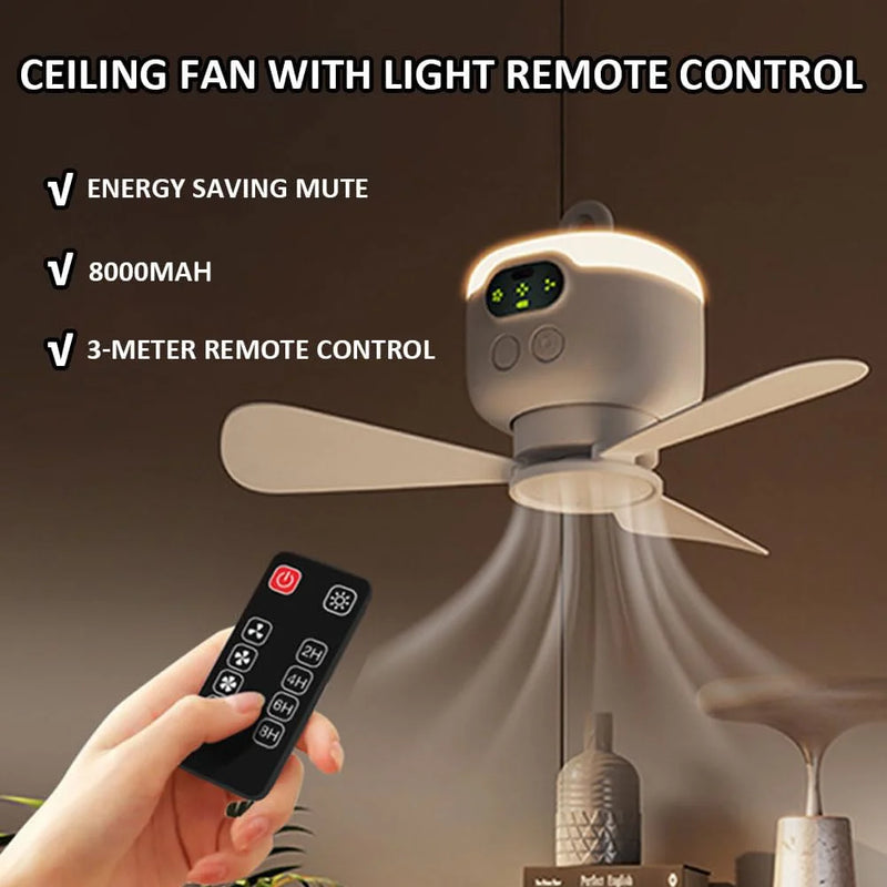 Portable Ceiling Fan White