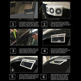 Solar Car Fan USB Rechargeable