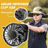 Solar Powered Fan with Adjustable Bracket Ultra Quiet Waterproof Design for Outdoor Courtyard Terrace Energy Saving No Wiring