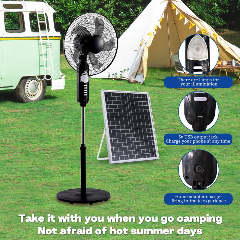 Portable Solar Floor Fan