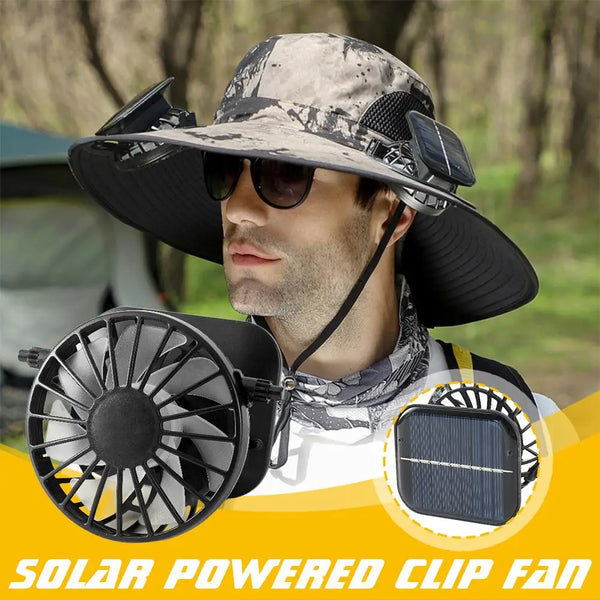 Solar Powered Fan with Adjustable Bracket Ultra Quiet Waterproof Design for Outdoor Courtyard Terrace Energy Saving No Wiring