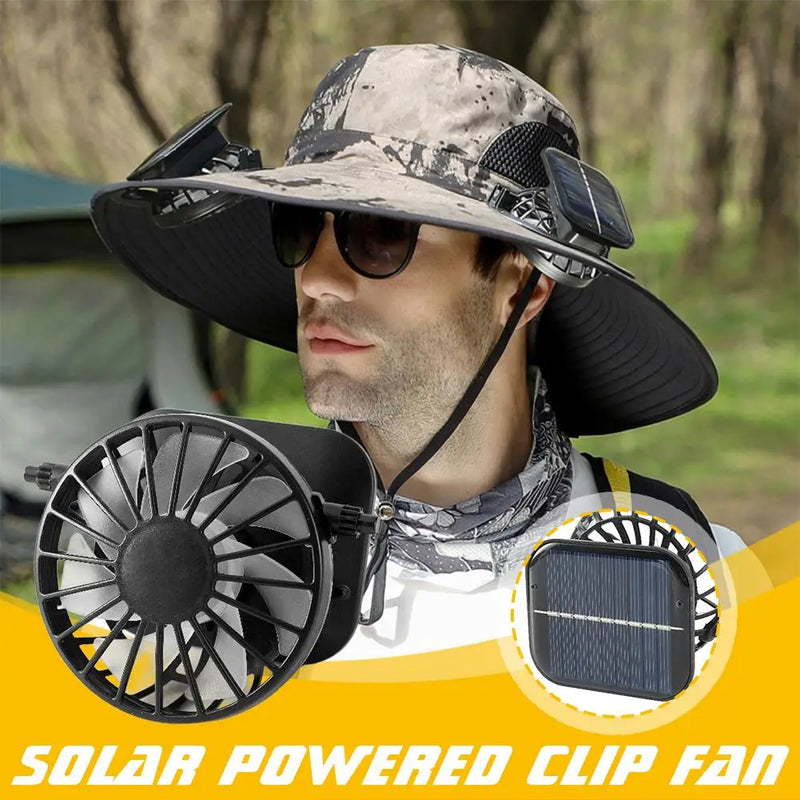 Solar Powered Fan with Adjustable Bracket Ultra Quiet Waterproof Design for Outdoor Courtyard Terrace Energy Saving No Wiring