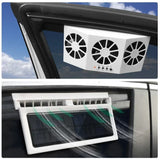 Solar Car Fan USB Rechargeable