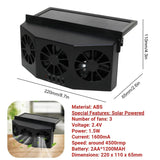 Solar Car Fan USB Rechargeable