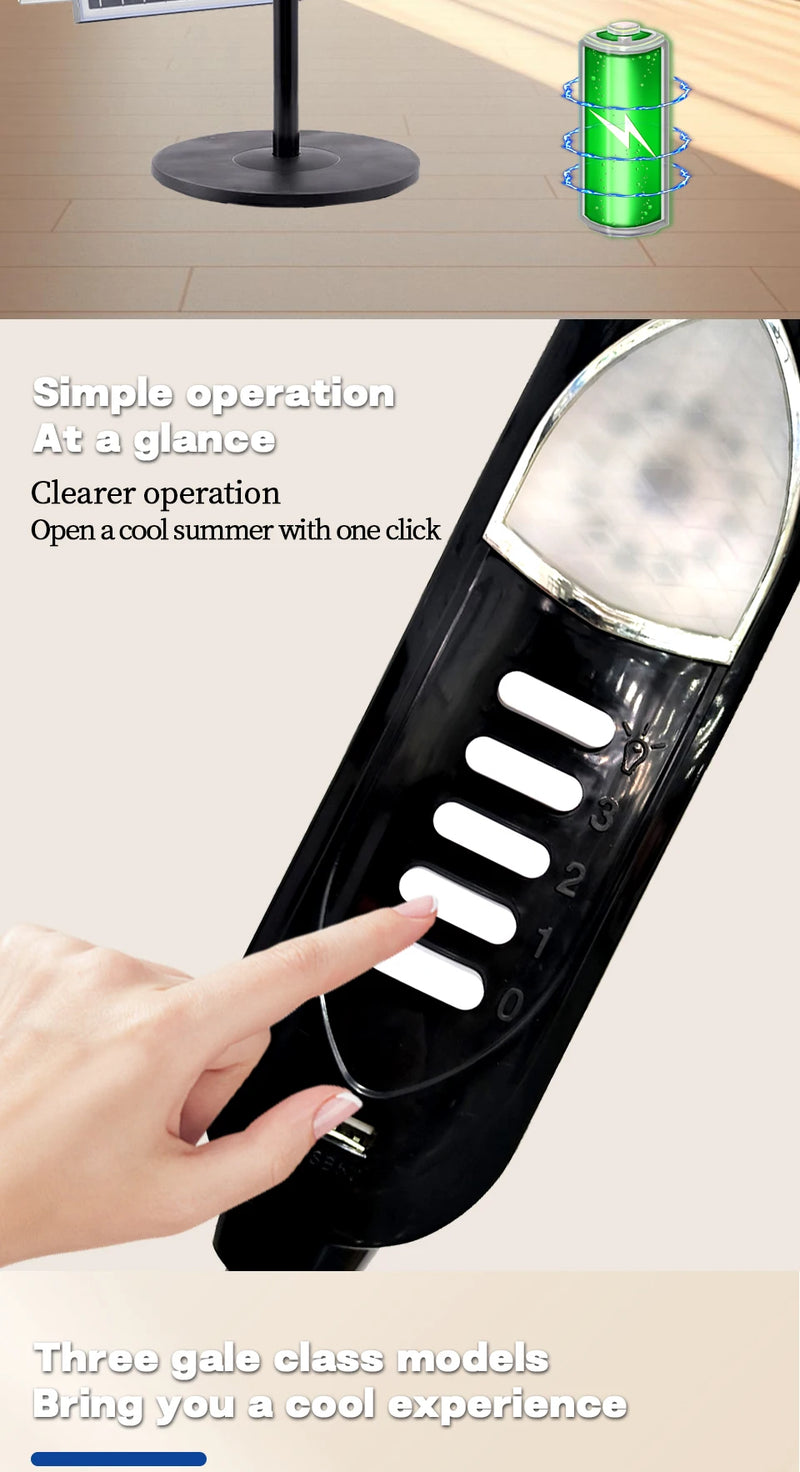 Portable Solar Floor Fan