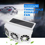 Solar Car Fan USB Rechargeable