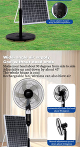 Portable Solar Floor Fan