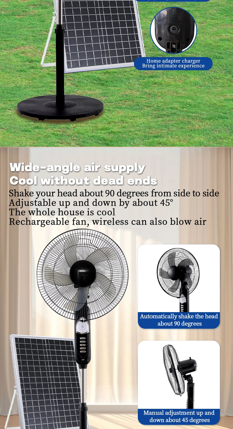 Portable Solar Floor Fan
