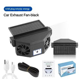 Solar Car Fan USB Rechargeable